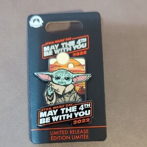 Disney Star Wars Grogu Baby Yoda Limited Edition May The 4th Be With You Pin